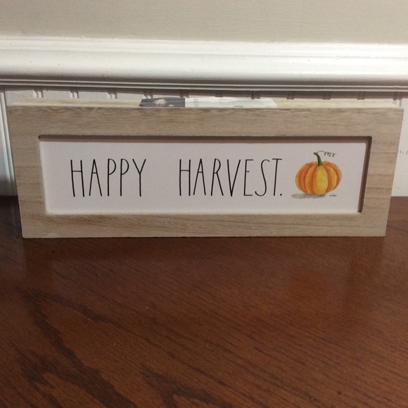 Rae Dunn HAPPY HARVEST Box Sign
